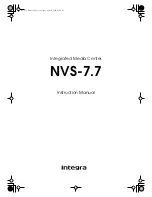 Предварительный просмотр 1 страницы Integra NVS-7.7 Instruction Manual