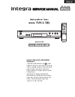 Integra TUN-3.7 Service Manual preview