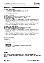 Preview for 5 page of Integra Xmart OPTIMA-31 10K User Manual