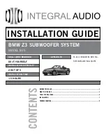 Integral Audio 81S Installation Manual preview