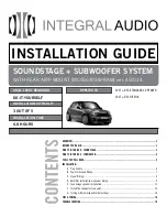 Preview for 1 page of Integral Audio MCSS630-RAM Installation Manual