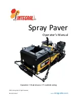 iNTEGRAL DX Spray Paver Operator'S Manual preview