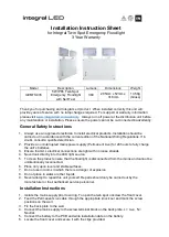 Integral LED ILEMTS035 Installation Instruction Sheet preview