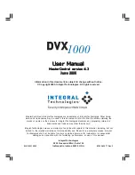 Предварительный просмотр 1 страницы Integral Technologies Dvx 1000 User Manual