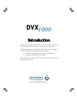 Предварительный просмотр 5 страницы Integral Technologies Dvx 1000 User Manual