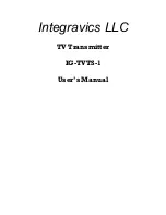 Предварительный просмотр 1 страницы Integravics IG-TVTS-1 User Manual