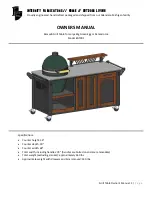 Integrity Fabricators Kamado Grill Table for Large Big Green Egg or Kamado Joe Owner'S Manual preview