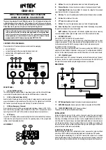 Предварительный просмотр 1 страницы Intek CBM-450 Manual