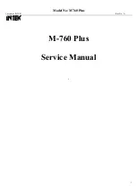 Intek M-760 PLUS Service Manual предпросмотр