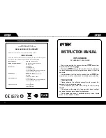 Предварительный просмотр 2 страницы Intek MT-446ES Instruction Manual