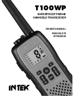 Intek T100WP Owner'S Manual preview