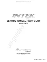 Intek XSG-5 Service Manual & Parts List предпросмотр