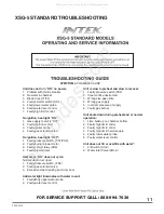 Предварительный просмотр 11 страницы Intek XSG-5 Service Manual & Parts List