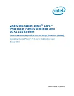 Preview for 1 page of Intel 2ND GENERATION  CORE PROCESSOR FAMILY DESKTOP - THERMAL MECHANICAL S AND DESIGN GUIDELINES 01-2011 Specifications