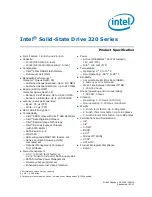 Preview for 1 page of Intel 320 Series Product Specification