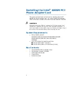 Preview for 4 page of Intel 600SM Reference Manual