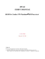 Intel 695AS User Manual preview