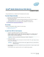 Intel 910 Series Installation Manual preview