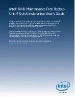 Preview for 1 page of Intel AXXRMFBU4 Quick Installation User'S Manual