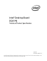 Preview for 1 page of Intel BLKDG41MJ Technical Product Specification