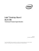 Предварительный просмотр 1 страницы Intel BOXDG41AN Technical Product Specification