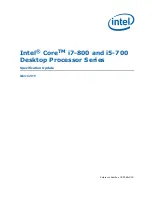 Предварительный просмотр 1 страницы Intel BX80605I5760 Specification