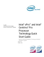 Предварительный просмотр 1 страницы Intel Centrino Pro Quick Start Manual