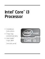 Intel Core i3 Desktop Series Installation Instructions Manual preview