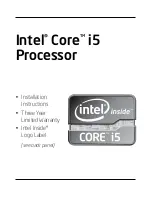 Intel Core i5 Desktop Series Installation Instructions Manual предпросмотр