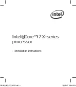Intel core i7 X series Installation Instructions Manual preview