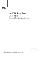 Preview for 1 page of Intel D975XBX Technical Product Specification