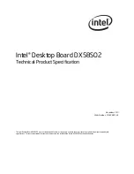 Preview for 1 page of Intel DX58SO2 Specification