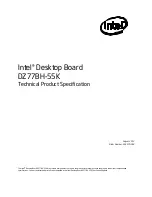 Preview for 1 page of Intel DZ77BH-55K Specification