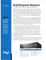 Preview for 1 page of Intel Express Routers 9000 Specifications