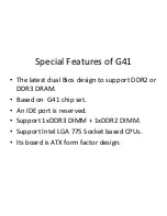 Preview for 2 page of Intel G41 Express Chipset Simplified User Manual