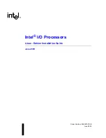 Preview for 1 page of Intel I/O Processor Installation Manual