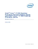 Preview for 1 page of Intel I7-900 DEKSTOP SPECIFICATION Datasheet