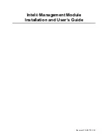 Intel Management Module Installation And User Manual preview