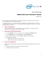 Предварительный просмотр 1 страницы Intel McAfee Data Loss Prevention Prevent Quick Start Manual