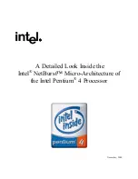 Intel NetBurst User Manual preview