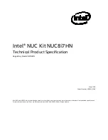 Предварительный просмотр 1 страницы Intel NUC8HN Technical Product Specification