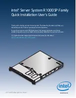 Intel R1000SP Quick Installation User'S Manual preview