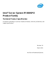 Preview for 1 page of Intel R1000SPO series Technical Product Specification