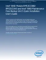 Intel RMS3CC040 Quick Installation User'S Manual предпросмотр