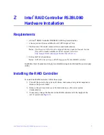 Предварительный просмотр 17 страницы Intel RS2BL080 - RAID Controller Hardware User'S Manual