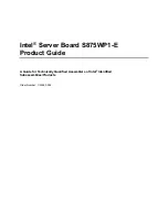 Intel S875WP1 - EATX MBD 875 P4 DDR-2CH SATA RAID VID GETH Product Manual preview