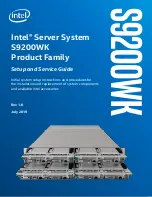 Preview for 1 page of Intel S9200WK Series Setup And Service Manual