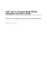 Intel SBX44 - Server Compute Blade Installation And User Manual preview