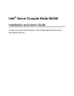 Preview for 1 page of Intel SBX82 - Server Compute Blade Installation And User Manual