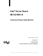 Intel SE7221BK1-E - Server Board - Mainboard Technical Manual preview